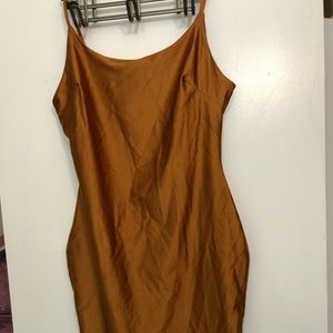 Copper spandex tank dress